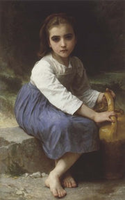Young Girl with a Pitcher; Jeune Fille a La Cruche, 1885 by William Adolphe Bouguereau