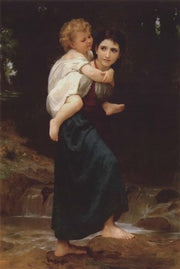 Crossing the Ford by William Adolphe Bouguereau