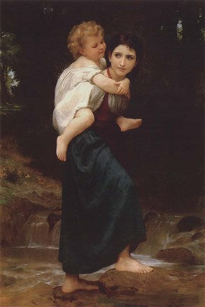 Crossing the Ford by William Adolphe Bouguereau