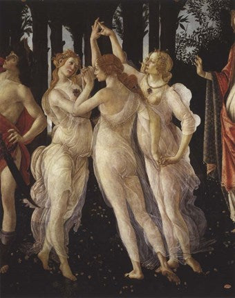 La Primavera (Spring) Detail of Three Graces by Sandro Botticelli