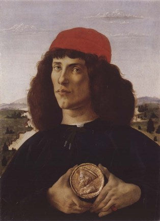 Portrait of a Man with a Medal of Cosimo the Elder by Sandro Botticelli