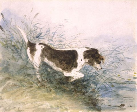 Dog Watching a Rat in the Water by John Constable