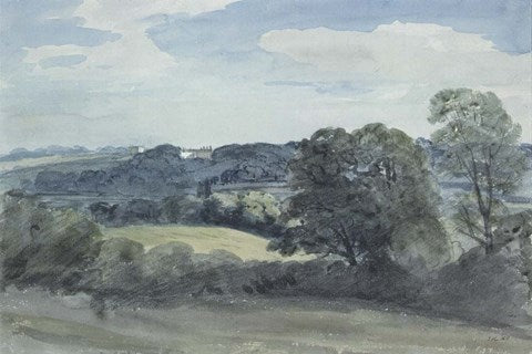 Landscape with Buildings in the Distance by John Constable