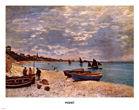 Beach at Sainte-Adresse by Claude Monet