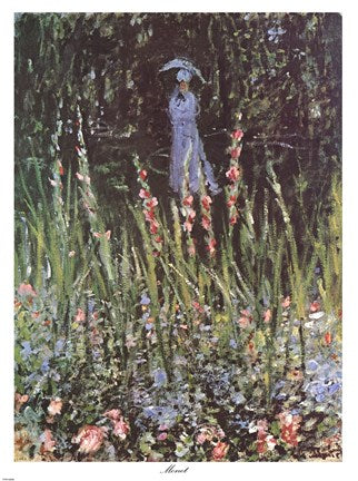 Madame Monet in Her Garden at Giverny by Claude Monet
