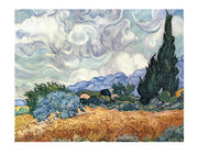 A Wheat Field with Cypresses, c.1889 by Vincent Van Gogh