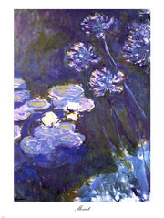 Water Lilies and Agapanthus, 1914-1917 by Claude Monet