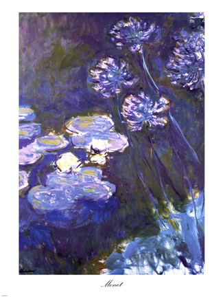 Water Lilies and Agapanthus, 1914-1917 by Claude Monet