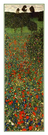 Field of Poppies, c.1907 (detail) - vertical by Gustav Klimt