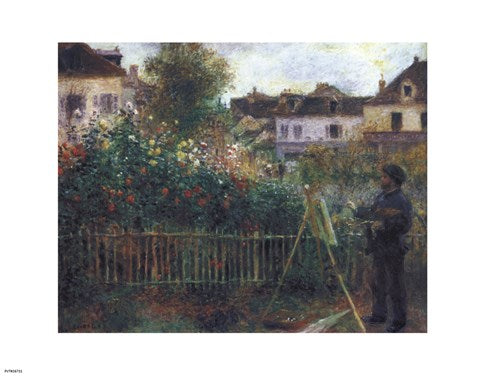 Monet Painting in his Garden at Argenteuil, c.1873 by Pierre-Auguste Renoir