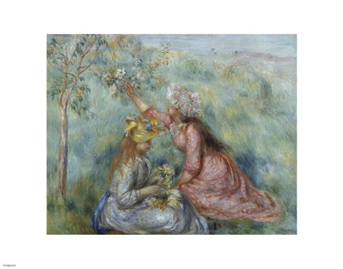 Girls Picking Flowers in a Meadow, c.1890 by Pierre-Auguste Renoir