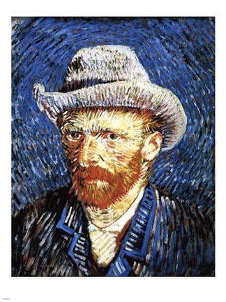 Self-Portrait with Grey Felt Hat, Paris, c.1887 by Vincent Van Gogh