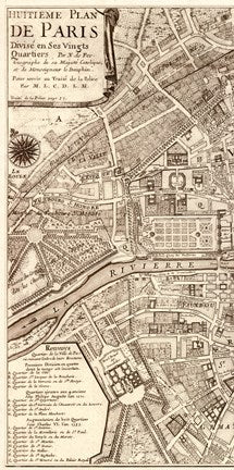 Plan de la Ville de Paris, 1715 (L) by Nicolas De Fer