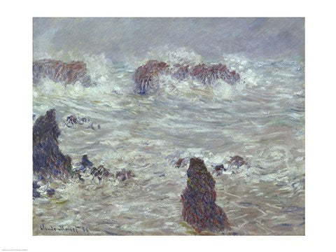 Storm, off the Coast of Belle-Ile, 1886 by Claude Monet