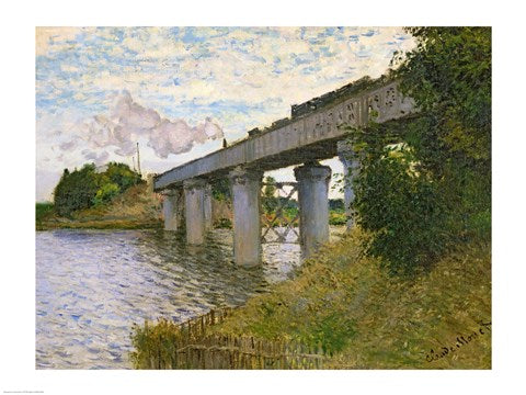 The Railway Bridge at Argenteuil, c.1873-4 by Claude Monet
