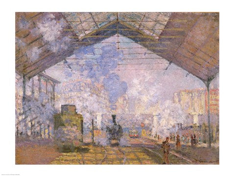 The Gare St. Lazare, 1877 by Claude Monet