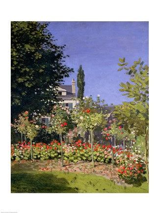 Flowering Garden at Sainte-Adresse, c.1866 by Claude Monet