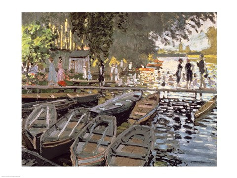 Bathers at La Grenouillere, 1869 by Claude Monet