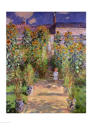 The Artist's Garden at Vetheuil, 1880 by Claude Monet