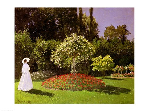 Jeanne Marie Lecadre in the Garden, 1866 by Claude Monet