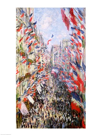 The Rue Montorgueil, Paris, Celebration of June 30, 1878 by Claude Monet
