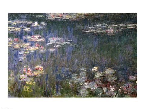 Waterlilies: Green Reflections, 1914-18 (left section) by Claude Monet