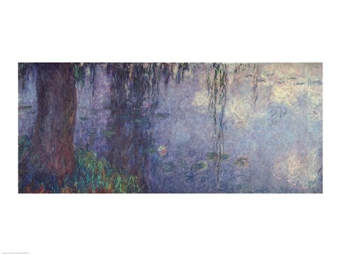 Waterlilies: Morning with Weeping Willows, detail of the left section, 1914-18 by Claude Monet