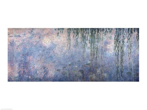 Waterlilies: Morning with Weeping Willows, detail of central section, 1914-18 by Claude Monet