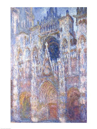 Rouen Cathedral, Blue Harmony, Morning Sunlight, 1894 by Claude Monet