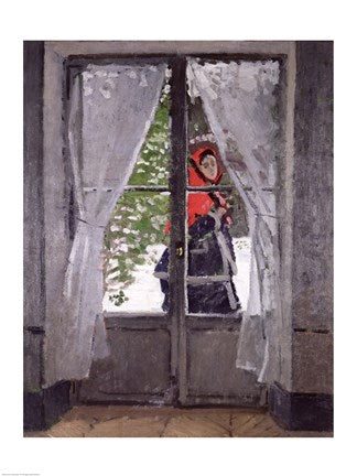 The Red Cape (Madame Monet) c.1870 by Claude Monet