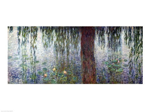 Waterlilies: Morning with Weeping Willows, detail of the left section, 1915-26 by Claude Monet