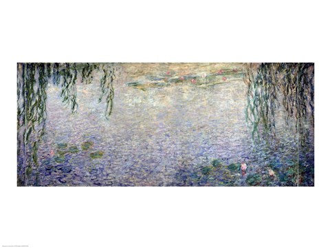 Waterlilies: Morning with Weeping Willows, detail of the central section, 1915-26 by Claude Monet