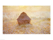 Haystacks, Sun in the Mist by Claude Monet