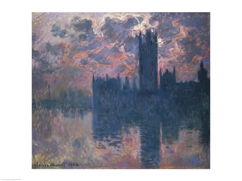 Houses of Parliament, Sunset, 1902 by Claude Monet