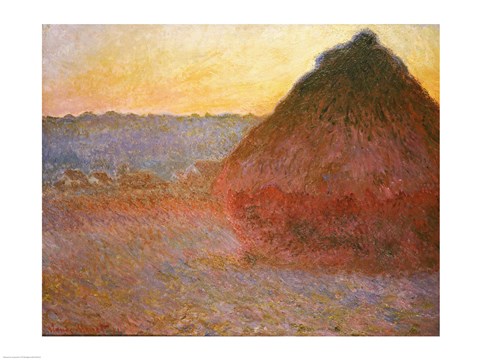 Haystacks, Pink and Blue Impressions, 1891 by Claude Monet