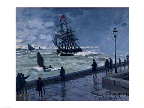 The Jetty at Le Havre, Bad Weather, 1870 by Claude Monet