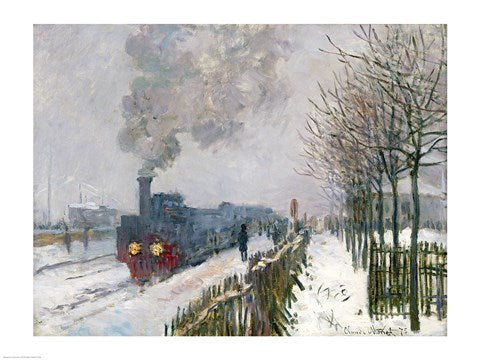 Train in the Snow or The Locomotive, 1875 by Claude Monet