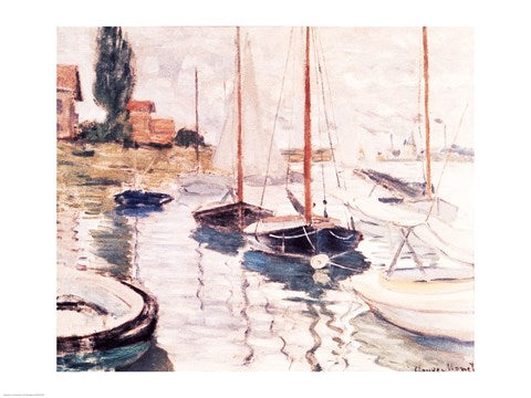 Sailboats on the Seine by Claude Monet