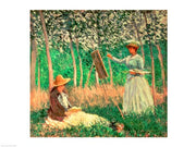 In the Woods at Giverny: Blanche Hoschede at her easel with Suzanne Hoschede reading, 1887 by Claude Monet