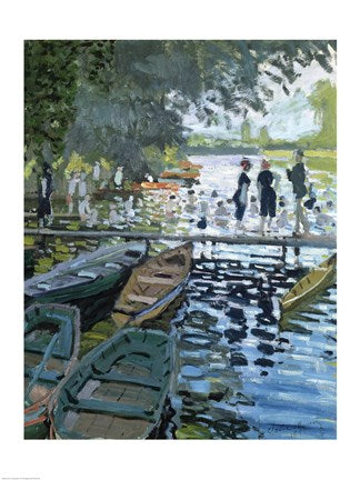 Bathers at La Grenouillere, 1869 detail by Claude Monet