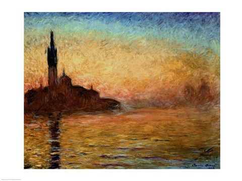 View of San Giorgio Maggiore, Venice by Twilight, 1908 by Claude Monet