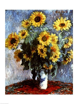 Still life with Sunflowers, 1880 by Claude Monet