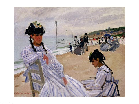 On the Beach at Trouville by Claude Monet