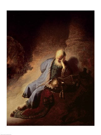Jeremiah mourning over the Destruction of Jerusalem by Rembrandt van Rijn
