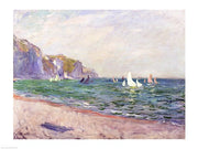 Boats below the Cliffs at Pourville, 1882 by Claude Monet