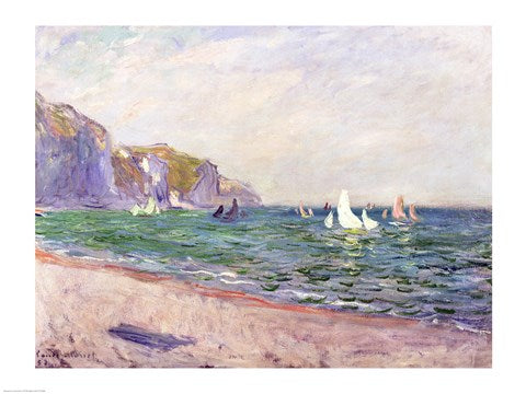 Boats below the Cliffs at Pourville, 1882 by Claude Monet