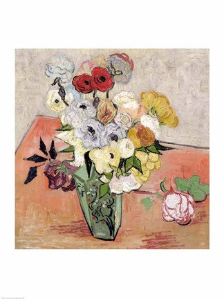 Roses and Anemones, 1890 by Vincent Van Gogh
