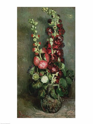 Vase of Hollyhocks, 1886 by Vincent Van Gogh
