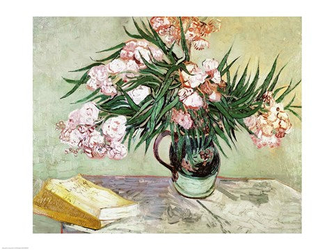 Oleanders and Books, 1888 by Vincent Van Gogh