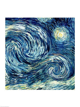The Starry Night, June 1889 Detail B by Vincent Van Gogh